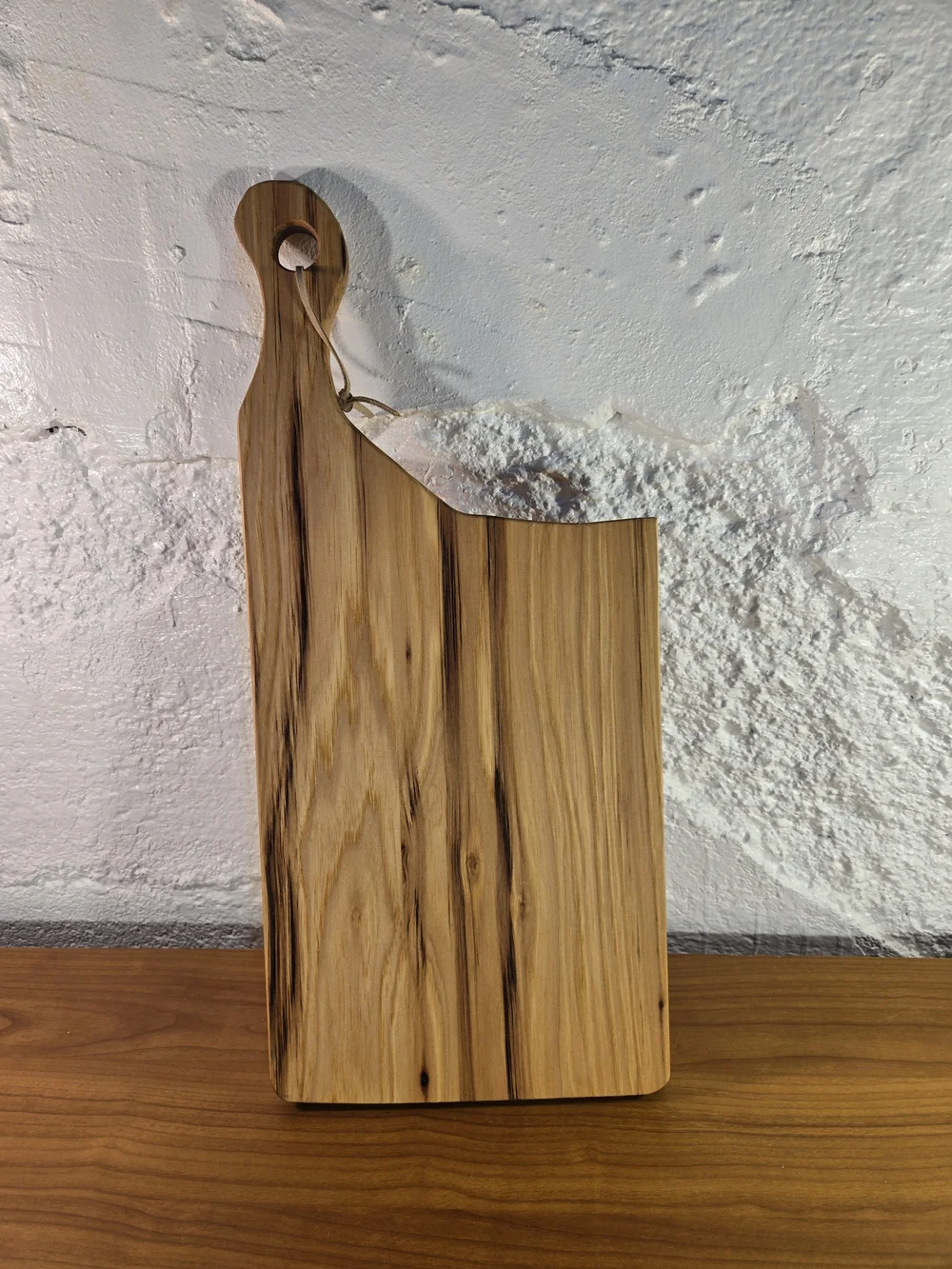 TEAK Wood Cutting Board / Charcuterie Board - Danish Design MCM Leather